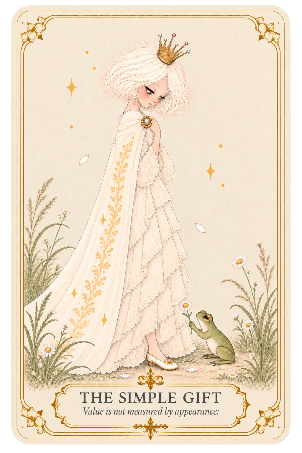 The Simple Gift oracle card — Value is not measured by appearance.