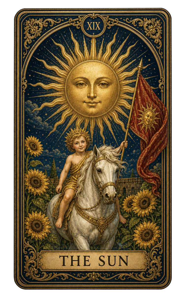 The Sun tarot card for Leo