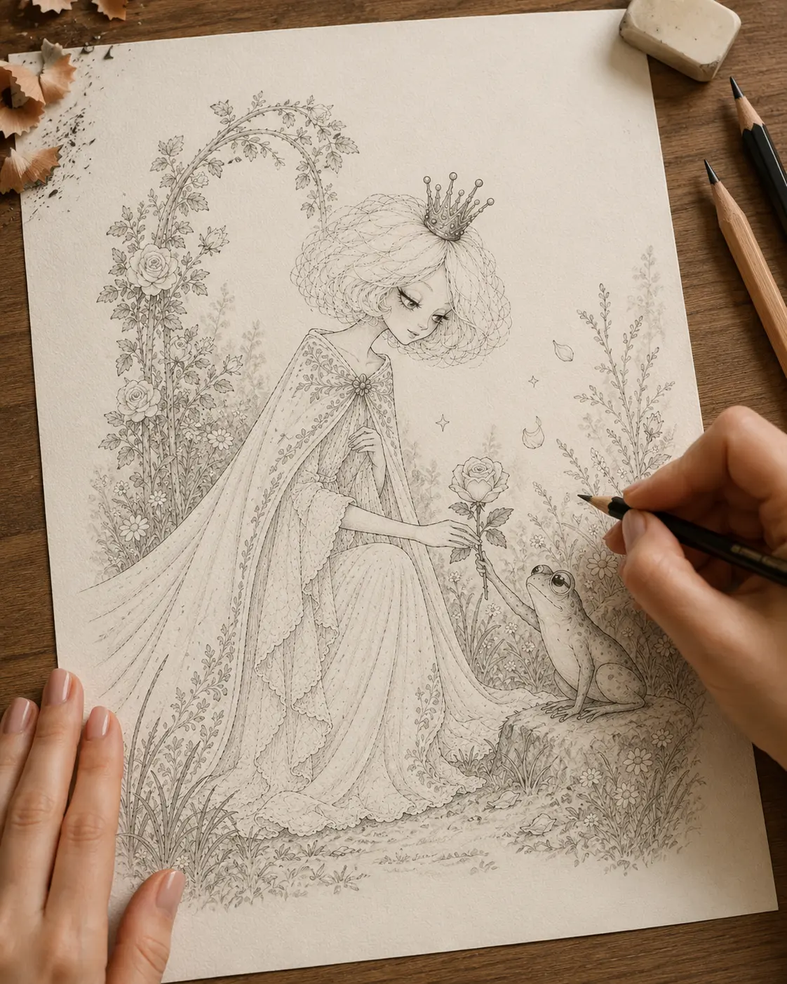 Pencil sketch of the Quiet Offer artwork